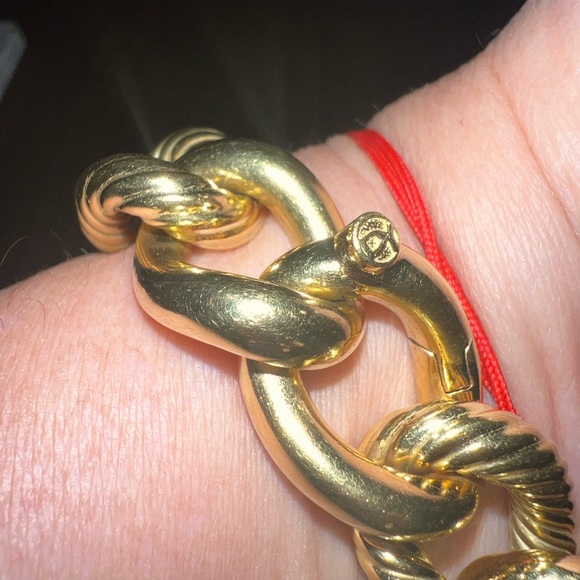 David Yurman 18K YG Jumbo Large Cable Curb Oval Link Bracelet 57 Grams!! Heavy - Picture 10 of 16